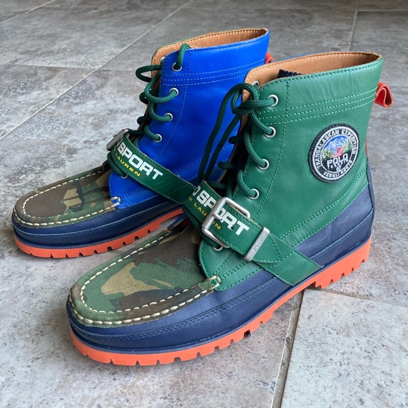blue polo boots for men
